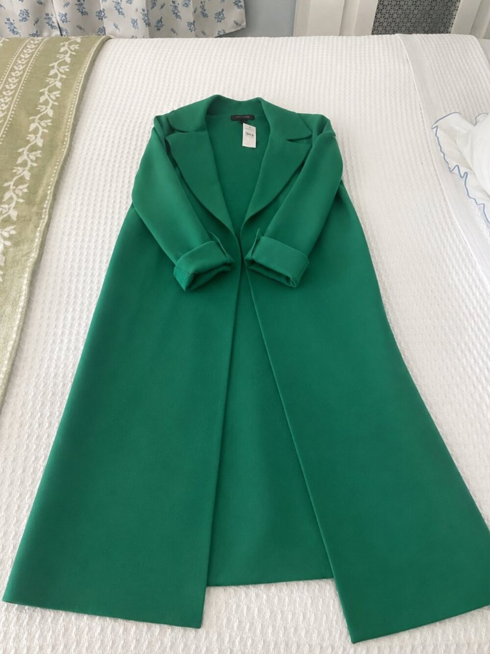 Ann Taylor Emerald Green Open Front Duster Cardigan Sweater Jacket NWT Small - Picture 3 of 6